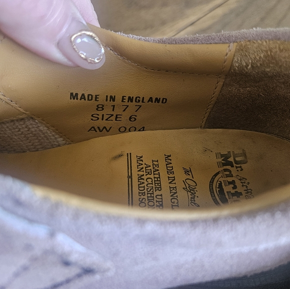 1990s Lavender Womens DR. Airwash Martens. RARE. ENGLAND size 6..U.S. SIZE 8. - Picture 4 of 8